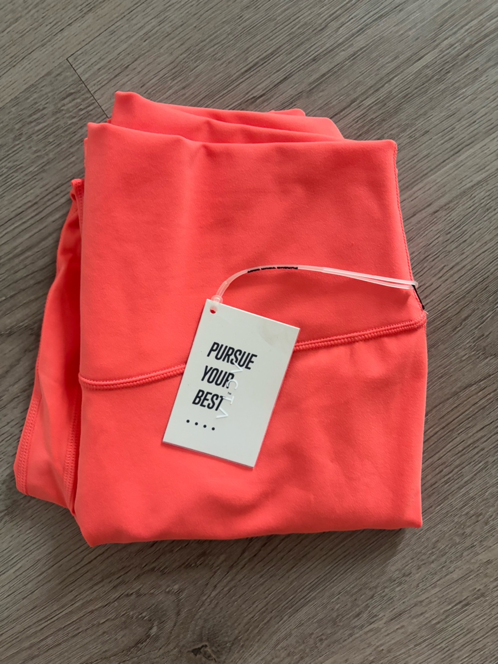 Women’s High-Waist Leggings in Coral Pink - PURSUE YOUR BEST